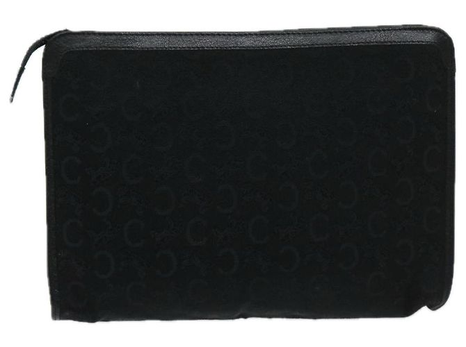 Céline CELINE C Pochette in tela macadam nera Auth ac2823 Nero - vista 3