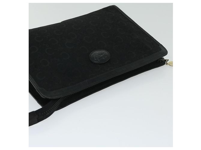 Céline CELINE C Pochette in tela macadam nera Auth ac2823 Nero - vista 6
