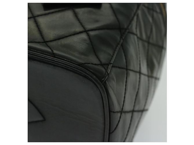 Borsa a Mano Vanity CHANEL in Pelle Verniciata 2way Nera CC Auth bs11283 Nero - vista 10
