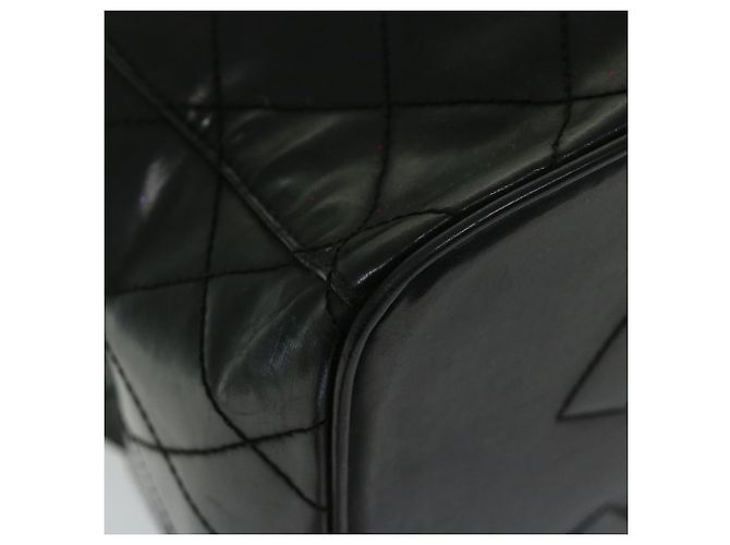 Borsa a Mano Vanity CHANEL in Pelle Verniciata 2way Nera CC Auth bs11283 Nero - vista 11