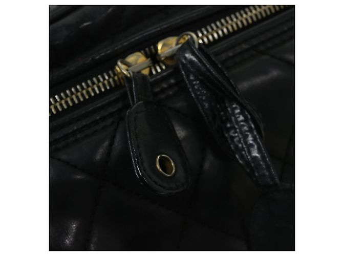 Borsa a Mano Vanity CHANEL in Pelle Verniciata 2way Nera CC Auth bs11283 Nero - vista 14