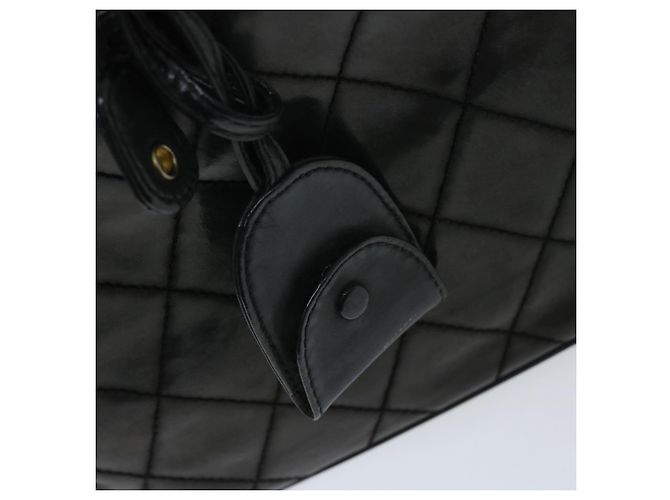 Borsa a Mano Vanity CHANEL in Pelle Verniciata 2way Nera CC Auth bs11283 Nero - vista 15