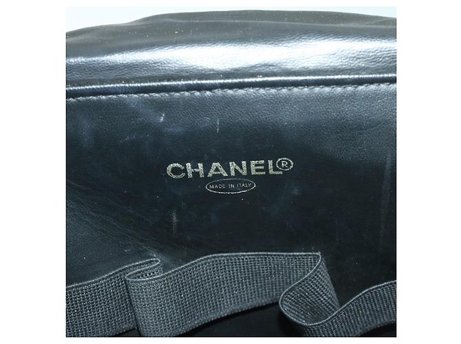 Borsa a Mano Vanity CHANEL in Pelle Verniciata 2way Nera CC Auth bs11283 Nero - vista 16