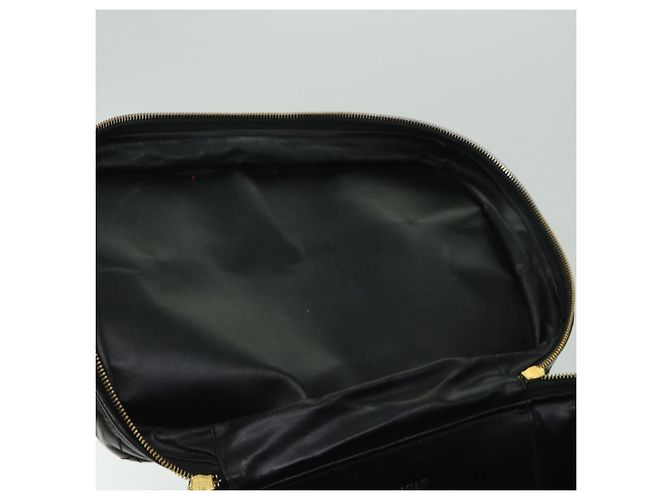 Borsa a Mano Vanity CHANEL in Pelle Verniciata 2way Nera CC Auth bs11283 Nero - vista 17