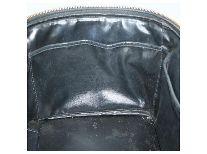 Borsa a Mano Vanity CHANEL in Pelle Verniciata 2way Nera CC Auth bs11283 Nero - vista 19