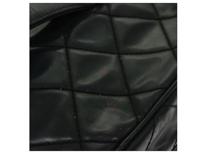 Borsa a Mano Vanity CHANEL in Pelle Verniciata 2way Nera CC Auth bs11283 Nero - vista 7