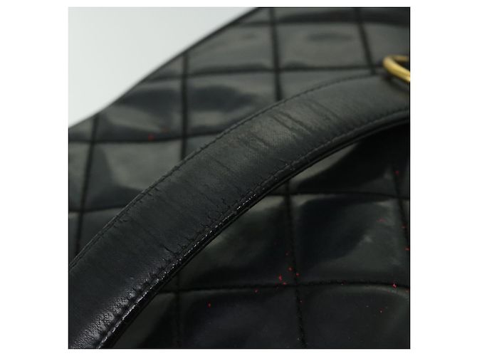 Borsa a Mano Vanity CHANEL in Pelle Verniciata 2way Nera CC Auth bs11283 Nero - vista 8