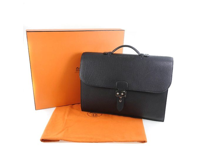 Sac à dépêches Hermès Hermes Sac a Depeche Nero - vista 9