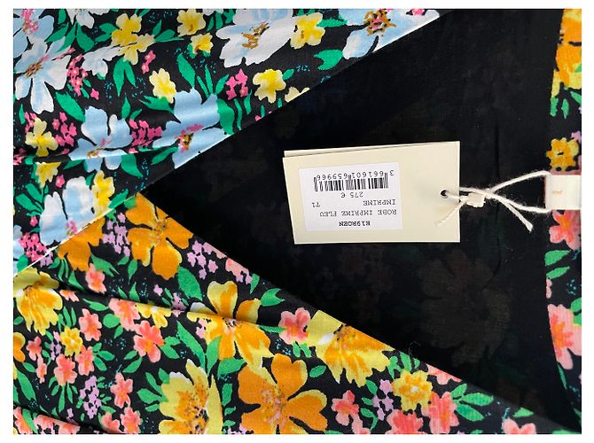 Maje Kleid aus Viscose mit floralem Muster asymmetrisch Mehrfarben - Ansicht 7