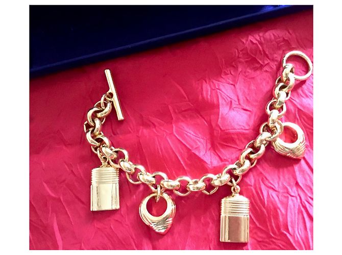 Bracciale Boucheron con charm in lega dorata grandi maglie - vista 3