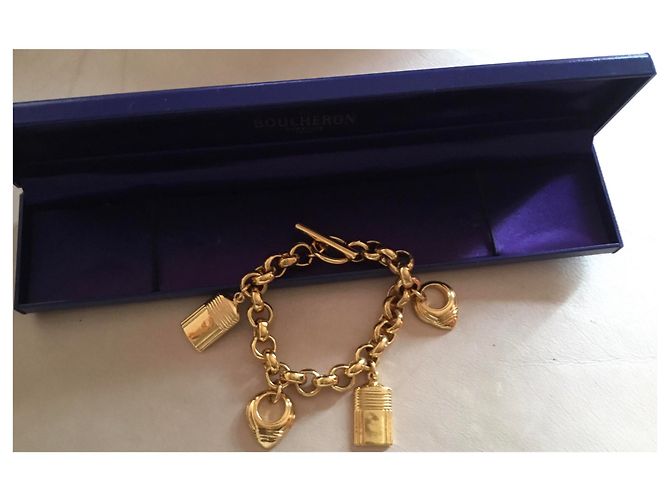 Bracciale Boucheron con charm in lega dorata grandi maglie - vista 4