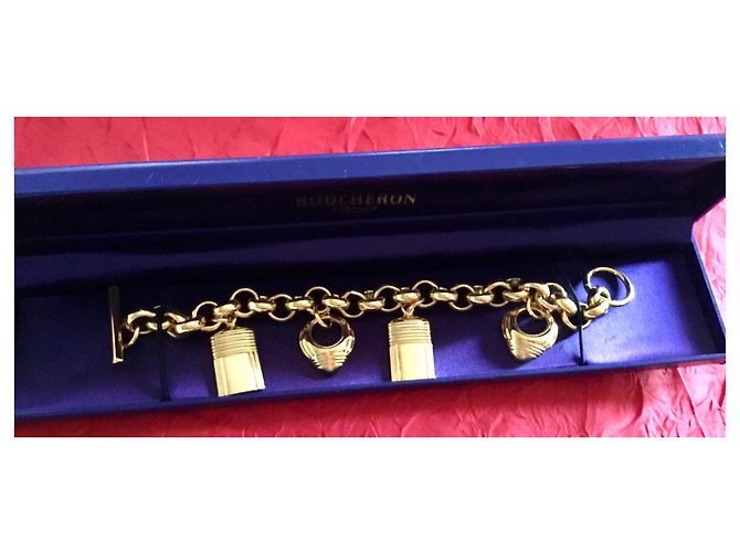 Bracciale Boucheron con charm in lega dorata grandi maglie - vista 5