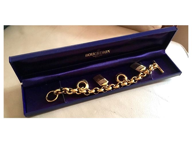 Bracciale Boucheron con charm in lega dorata grandi maglie - vista 7