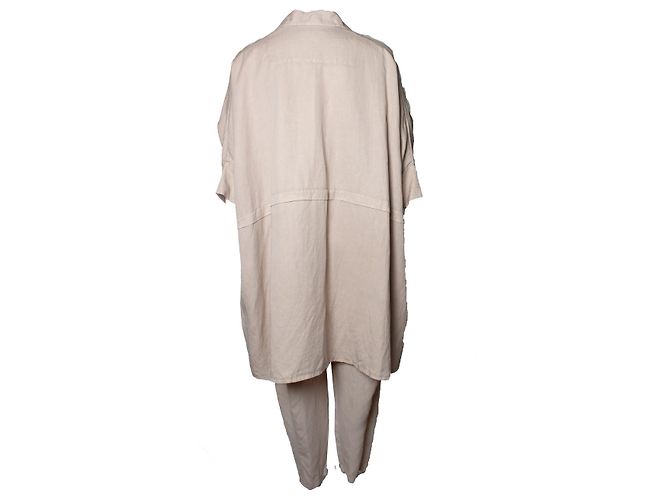 Autre Marque Lurdes Bergada, Traje beige de lino - vista 3