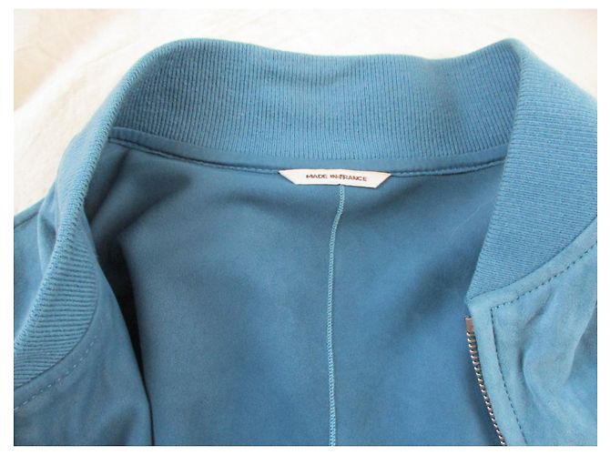 Hermès Cazadora de cuero, talla 46. Unisex. Azul - vista 7