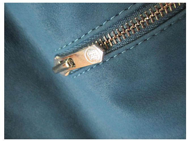 Hermès Cazadora de cuero, talla 46. Unisex. Azul - vista 8