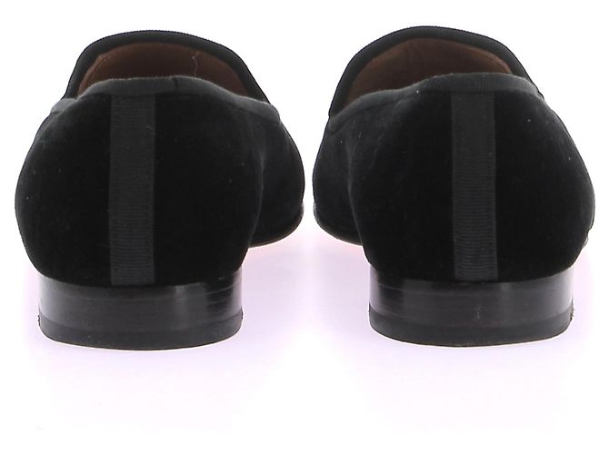 STUBBS & WOOTTON Flats T.US 7 veludo Preto - vista 4
