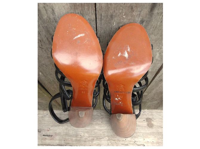 sandalias Lanvin verano 2009 estado nuevo talla 38 Negro - vista 5