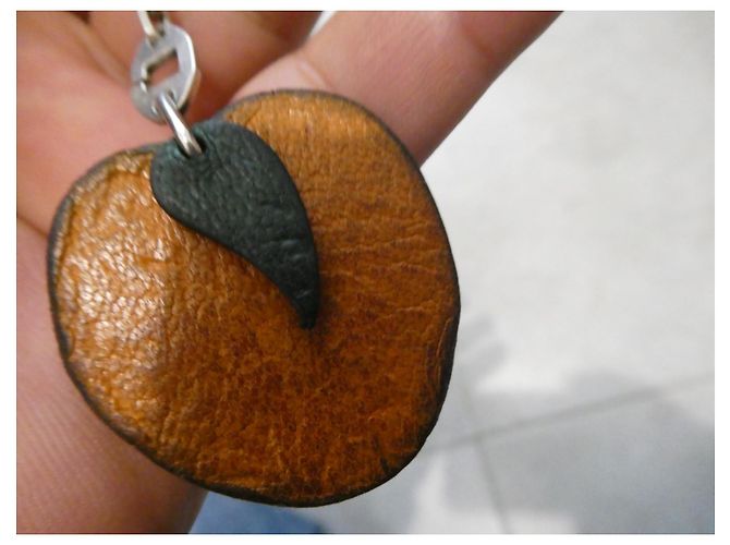 Schlüsselanhänger Hermès orange, Silberkette 925, SCHACHTEL - Ansicht 5