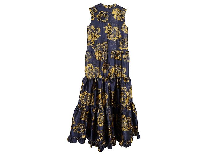 Mulberry Muriel Maxikleid mit abstraktem Print aus marineblauem Polyester - Ansicht 2