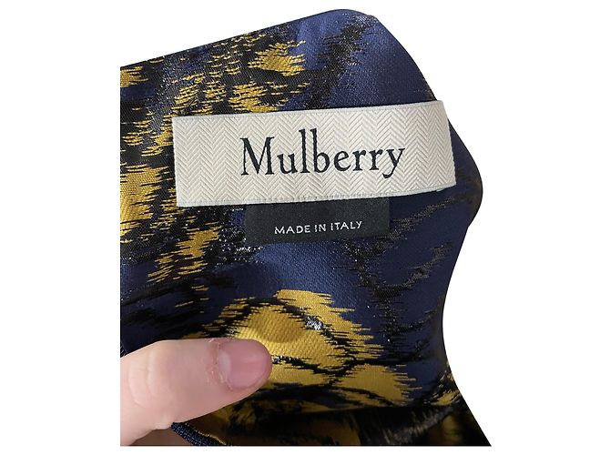 Mulberry Muriel Maxikleid mit abstraktem Print aus marineblauem Polyester - Ansicht 3