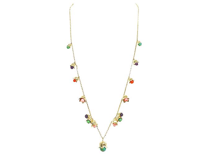 Aurelie Bidermann Il giglio della valle 18kt Collana in Metallo Dorato D'oro - vista 3
