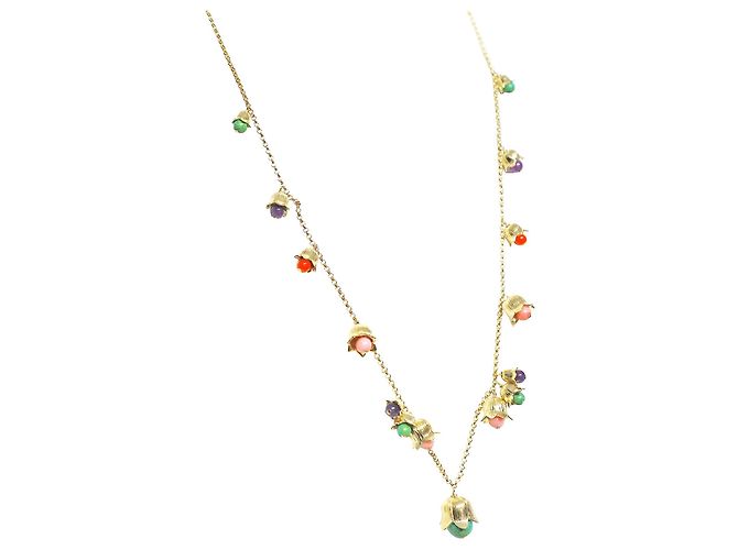 Aurelie Bidermann Il giglio della valle 18kt Collana in Metallo Dorato D'oro - vista 4