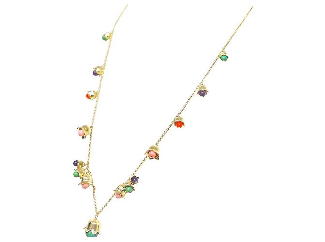 Aurelie Bidermann Il giglio della valle 18kt Collana in Metallo Dorato D'oro - vista 5
