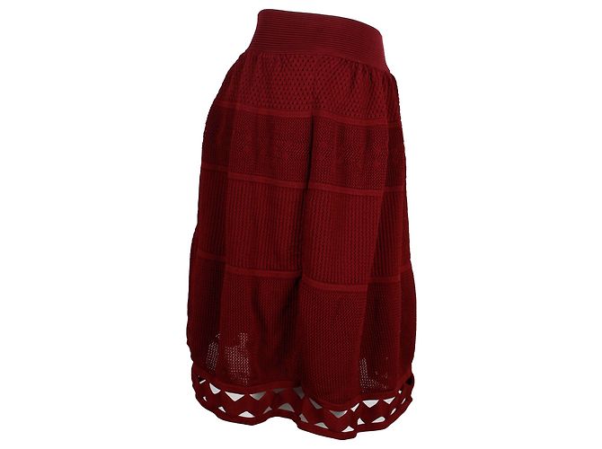 Falda Sandro Bianca de viscosa roja - vista 2