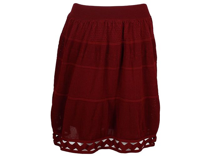 Falda Sandro Bianca de viscosa roja - vista 3