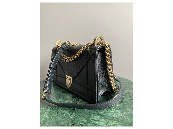 Borsa Dior Small Diorama in Pelle Nera Nero - vista 2