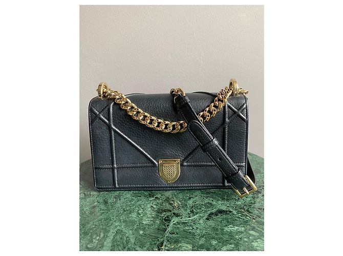 Borsa Dior Small Diorama in Pelle Nera Nero - vista 5