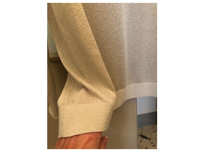 Brunello Cucinelli Lurex Pullover Gold und Silber Gold hardware - Ansicht 7