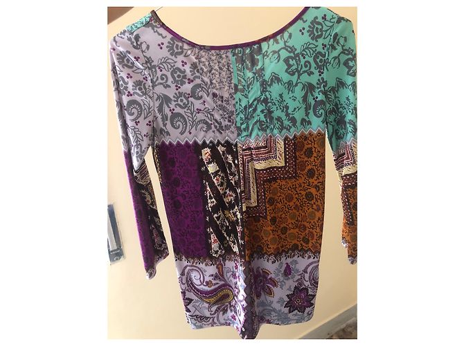 Etro Top a Maniche Tre Quarti Poliestere Multicolore - vista 3