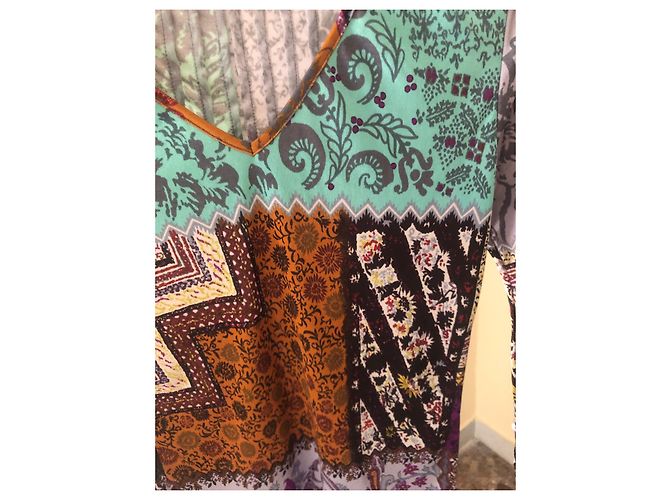 Etro Top a Maniche Tre Quarti Poliestere Multicolore - vista 4