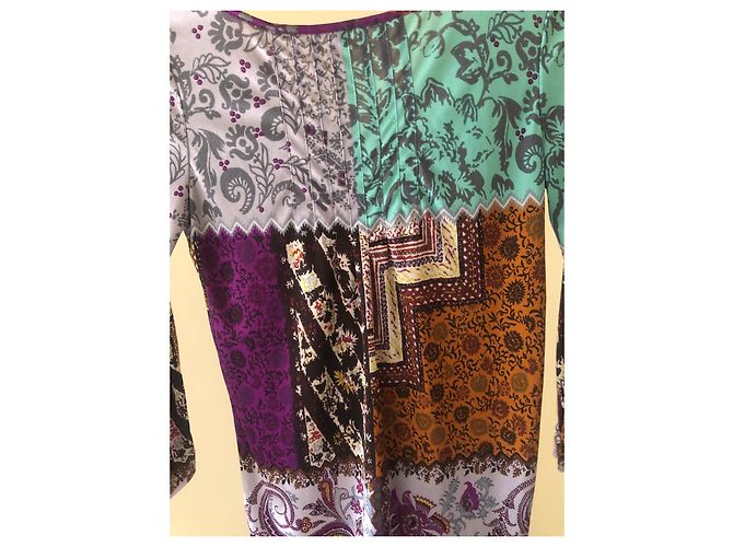 Etro Top a Maniche Tre Quarti Poliestere Multicolore - vista 5