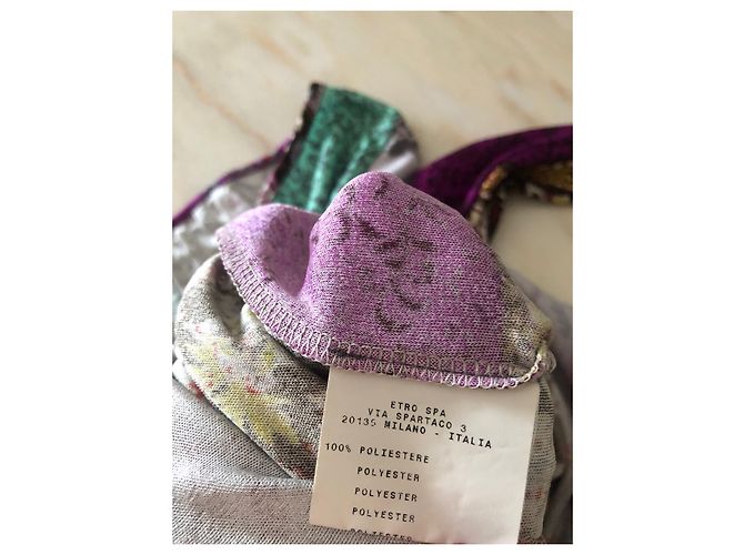 Etro Top a Maniche Tre Quarti Poliestere Multicolore - vista 8