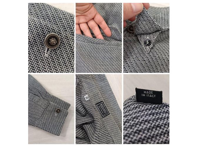Versus Versace Versace Herren Vintage Hemd 90er Jahre Grau - Ansicht 10