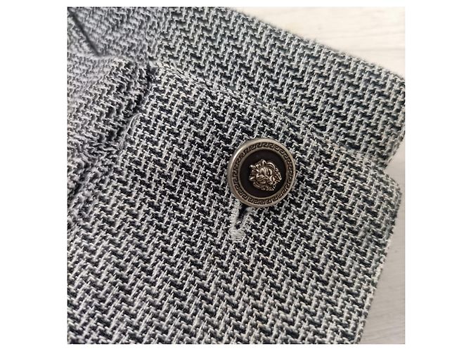 Versus Versace Versace Herren Vintage Hemd 90er Jahre Grau - Ansicht 6