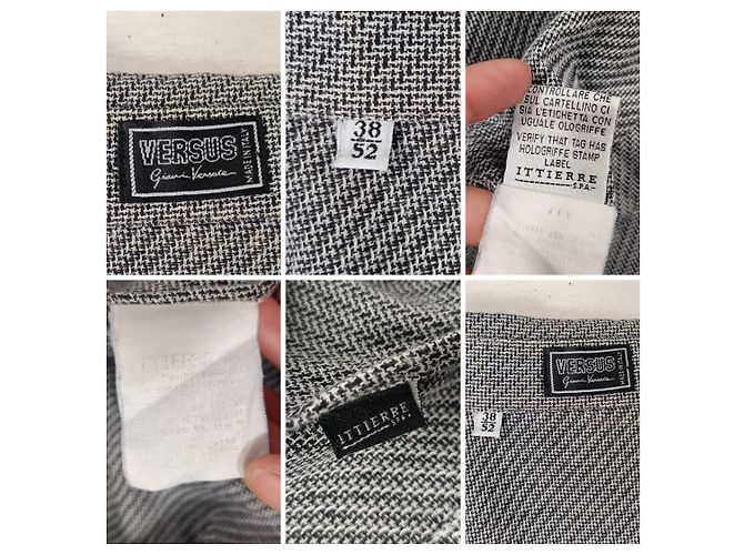 Versus Versace Versace Herren Vintage Hemd 90er Jahre Grau - Ansicht 9