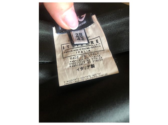 Falda midi tubo D&G negra de acetato Negro - vista 12