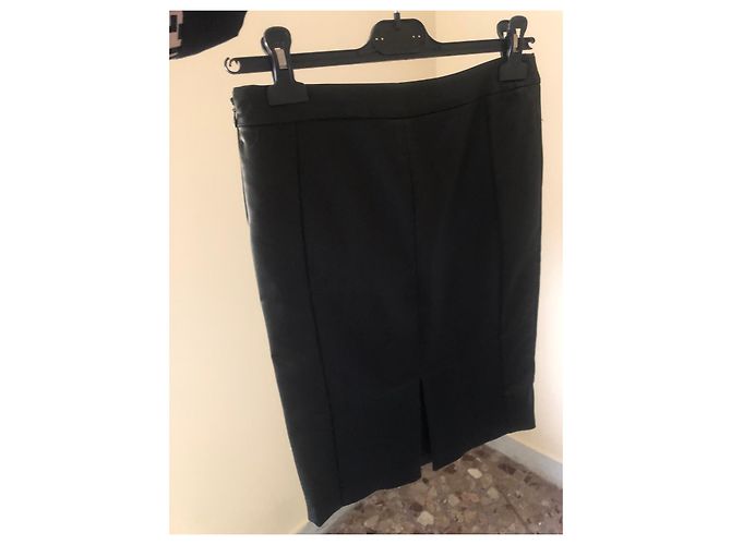 Falda midi tubo D&G negra de acetato Negro - vista 2