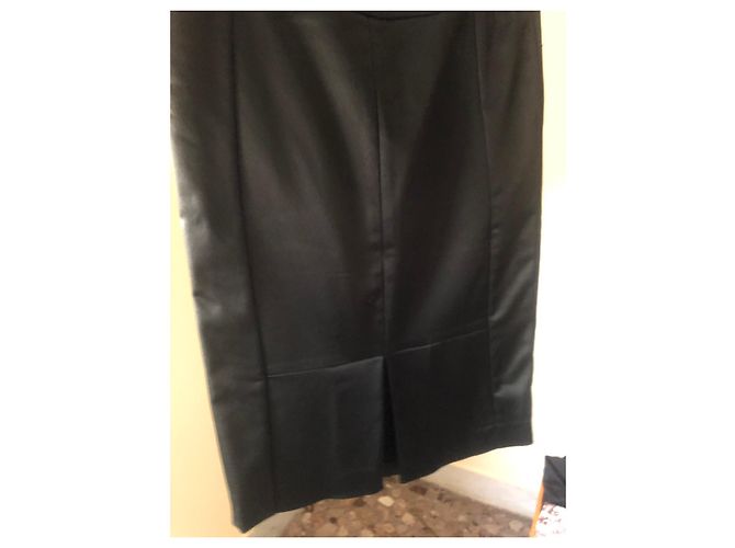 Falda midi tubo D&G negra de acetato Negro - vista 8