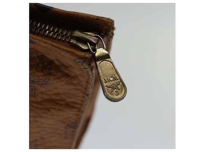 MCM Vicetos Logogram Pochette PVC Marron Auth yk11233 - vue 8