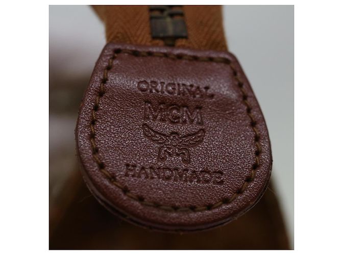 MCM Vicetos Logogram Pochette PVC Marron Auth yk11233 - vue 9