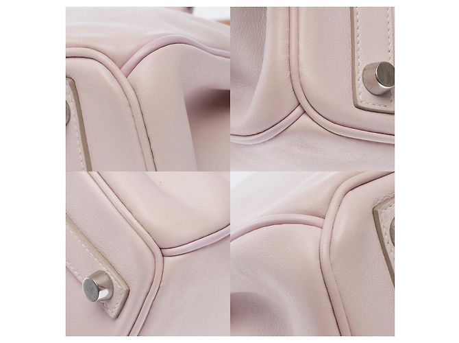 Hermès Bolso HERMES BIRKIN 25 en Cuero Rose - 101803 Rosa - vista 12