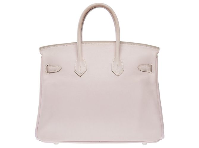 Hermès Bolso HERMES BIRKIN 25 en Cuero Rose - 101803 Rosa - vista 4