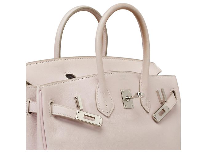 Hermès Bolso HERMES BIRKIN 25 en Cuero Rose - 101803 Rosa - vista 7