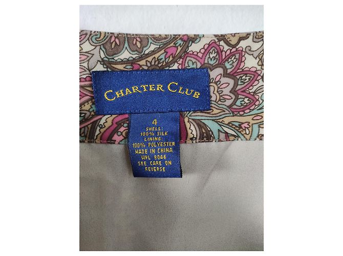 Autre Marque Falda midi de seda Charter Club Multicolor - vista 3