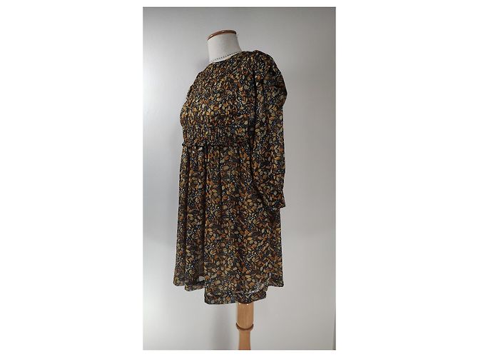 Vestido mini Sandra Ba&Sh de gasa estampada Carbone con volantes Multicolor - vista 4